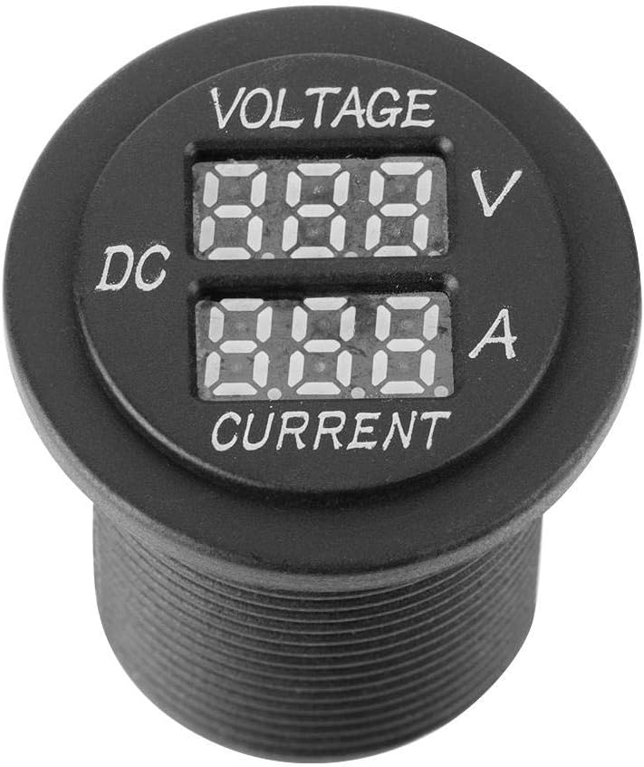 LED Voltmeter, Digital LED Voltmeter Ammeter Round Gauge Current Meter for Motorcycle Car Boat, popular, Normal - Image 3