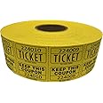 The Ticket GURU-Large Number Raffle 50/50 TICKETS-2000/ROLL (Yellow)