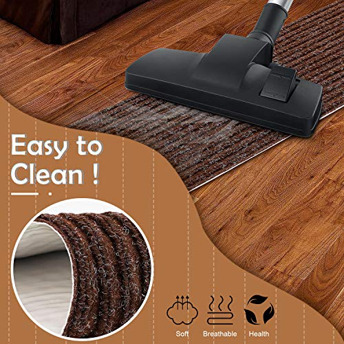 Seloom Stair Treads Carpet Non-Slip with Non Skid Rubber Backing Specialized for Indoor Wooden Steps, Washable Step Rugs Perfect for Dogs(Brown3, 15-Pack, 8 x 30 in)