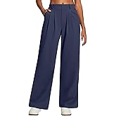 Heathyoga Wide Leg Stretchy Work Pants Women Pull on Dress Pants High Waisted Business Casual Trousers Slacks for Women