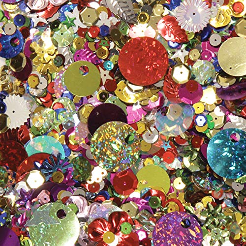 Creativity Street Sequins & Spangles Jar, Assorted Colors and Sizes, 230 Grams