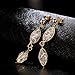 Mytys Fashion Gold Statement Stud Earrings Dome Inlaid Crystal Cable Ball Earring for Women (Gold.)