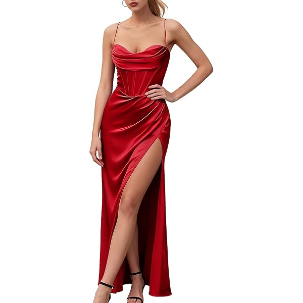 fitted lace wedding dress Casual Vacation Cutout Front Slit Dress Maxi Women Maxi Dress at Amazon  Women's Clothing store