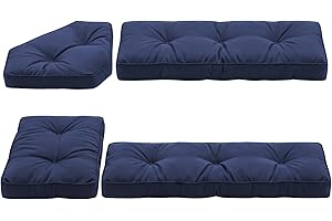 CTLAMK Breakfast Nook Cushions Set of 4, Waterproof Oxford Fabric Kitchen Nooks Cushions, Soft Polyester Filling Cozy Support