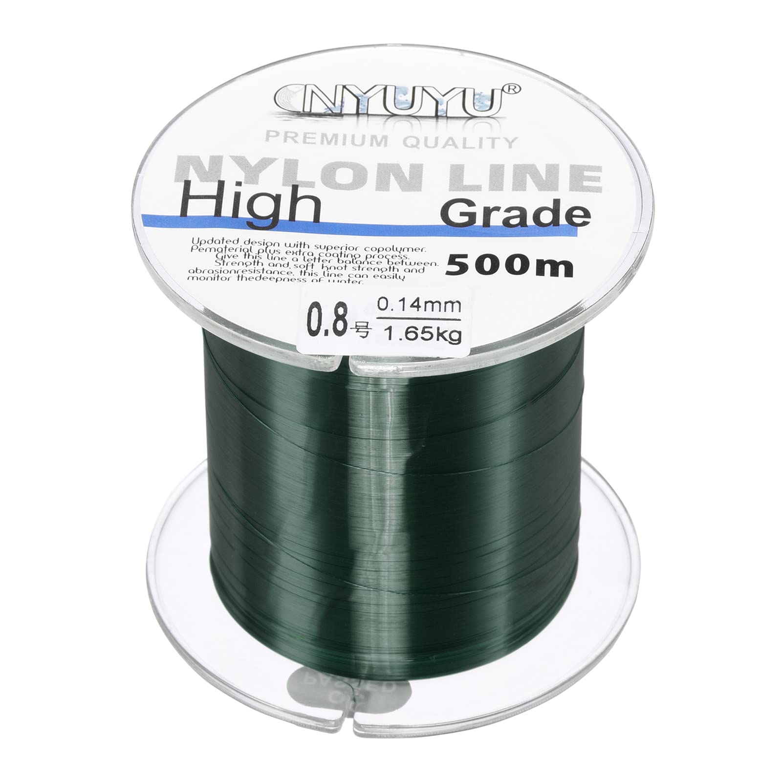 PATIKIL 547Yard/1640FT Nylon Fishing Line, 3Lb Monofilament String Wire Fluorocarbon Coated for DIY Craft Hanging Decoration, Dark Green