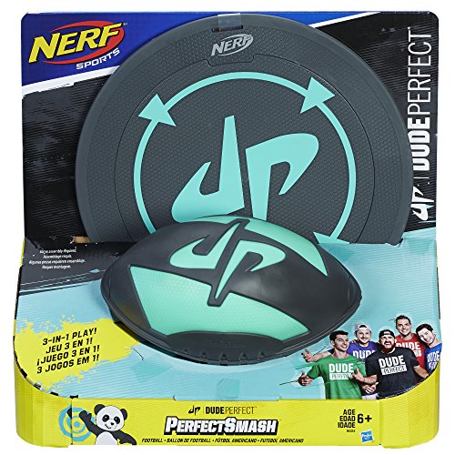 Nerf Dude Perfect Grip Football with Target Set Nerf Fun Kids Toy Game