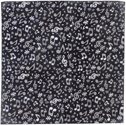 The Bandanna Company Women's Novelty Seasonal Holiday Bandana (Musical Notes)