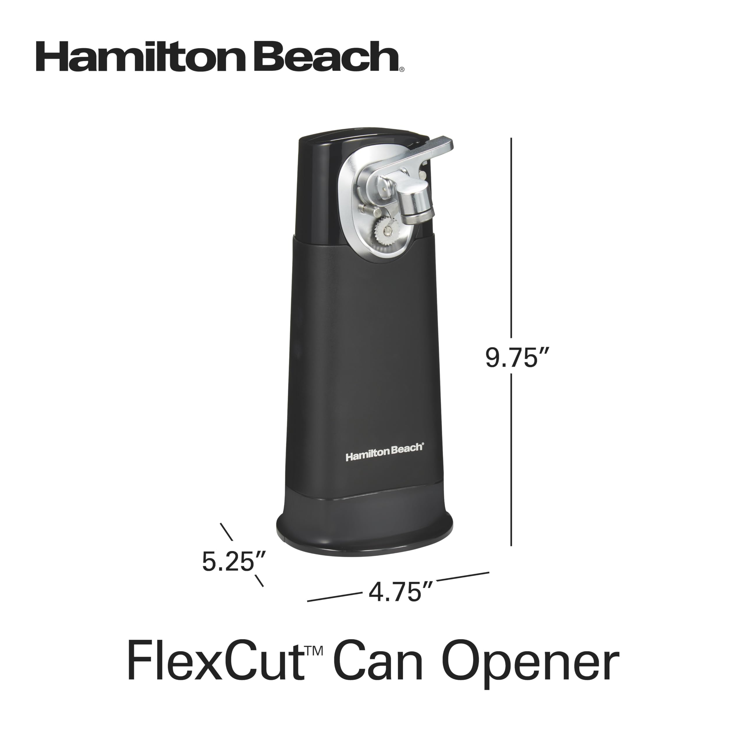 Hamilton Beach 76611 FlexCut 2-in-1 Cordless & Rechargeable Electric, Easily Standard Automatic Can Opener, Easy-Clean, With Removable Walking Cut Head