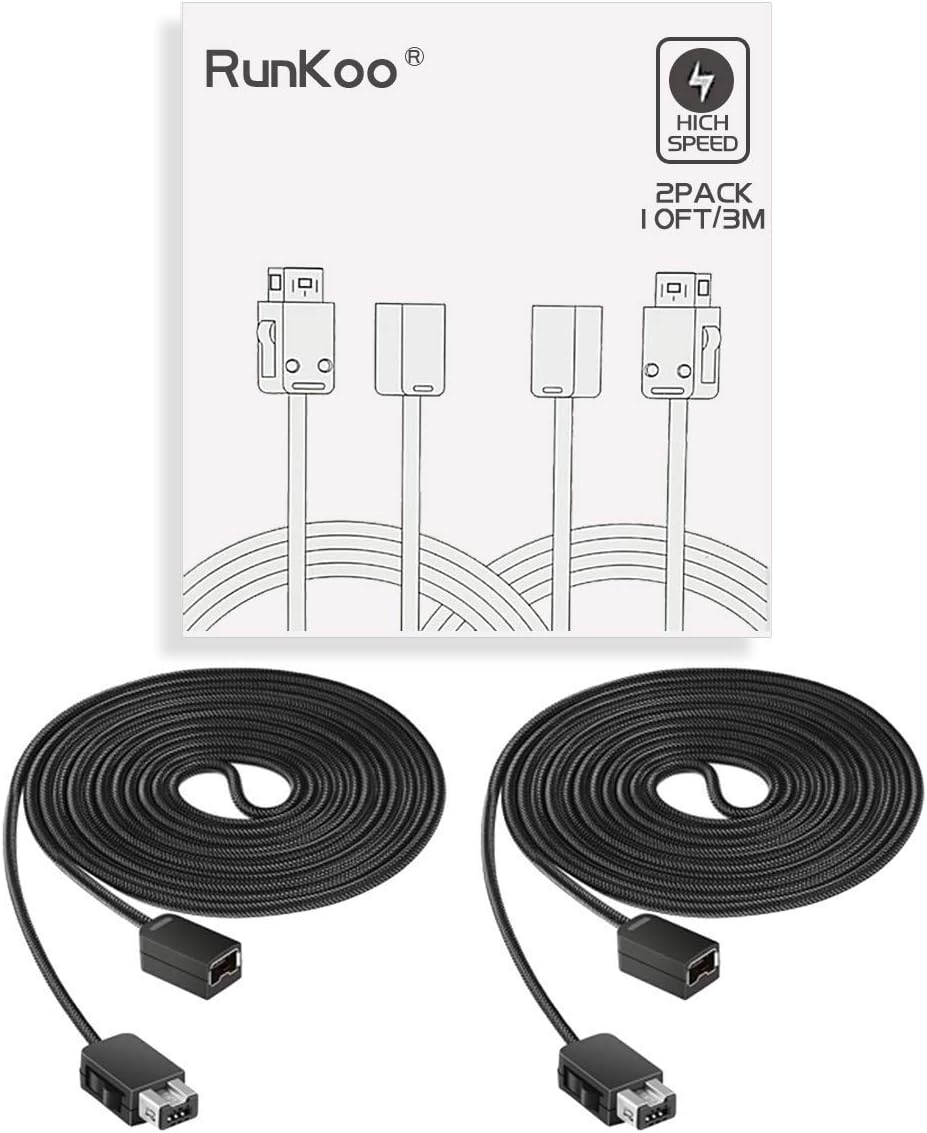 NES Classic Controller Extension Cable 3M/10ft (2-Pack) Wiiu Controller Extension Cable.Extension Cord Extender for Nintendo Super NES Classic Edition (2017) and Mini NES Classic Edition Controller