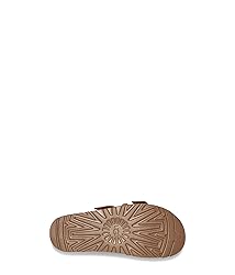 UGG Women's GOLDENSTAR HI Slide Sandal, Chestnut, 11