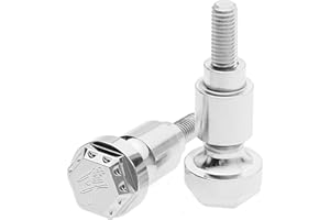 GIDIBII Rear Seat Thumb Screw Bolt, Quick Mount Tail Bolts Screws Cap Compatible with Suzuki GSX1300R Hayabusa 1999-2020 (2 PCS, Chrome)