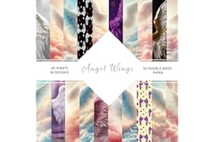 Angel Wings Scrapbook Paper: | 8,5 x 8,5 size | 40 patterned double sided sheets (20 designs) | Angel Wings Themed Collection