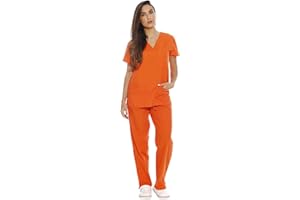 Just Love Women's Six Pocket Medical Scrubs Set (V-Neck with Cargo Pant)