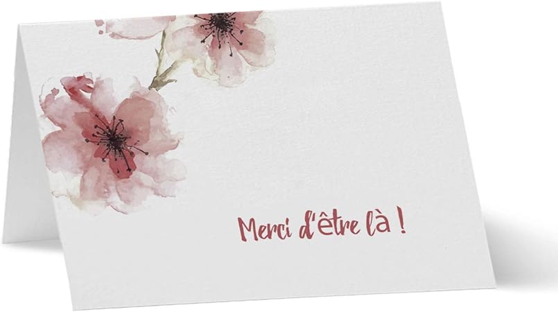 Partycards Marque Place Pour Mariage Bapteme Anniversaire Noel Porte Nom De Table En Papier 50 Cartes Porte Prenom A7 Modele Fleur De Poisson Amazon Fr Cuisine Maison