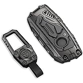 Cavlobe Zinc Alloy Key Fob Cover,Keychain,Full Protection Car Key Case for BMW 2 3 5 7 Series X1 X4M X5 X6 X7 iX i4 i7 XM Smart Remote Keyless Keyshell Accessories(NO.172 Black)