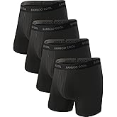 BAMBOO COOL Men's Ultra Breathable Underwear,No Riding Up Boxer Briefs with ComfortFlexible Waistband,Multipack