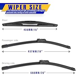 3 wipers Replacement for 2020-2024 Subaru