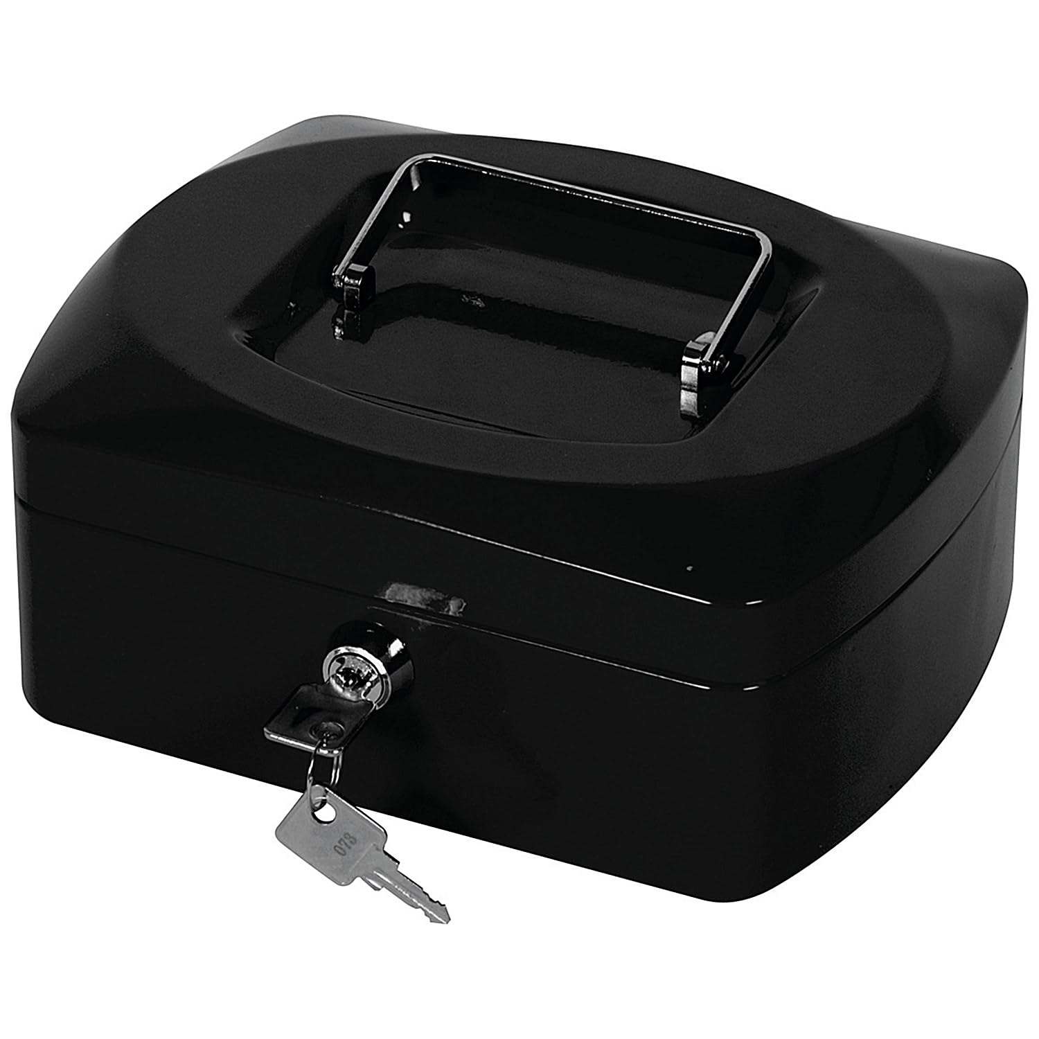 Q-Connect Cash Box 8 Inch Black