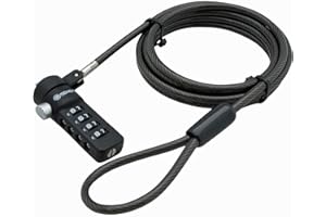 Sendt Black Notebook/Laptop Combination Lock Security Cable