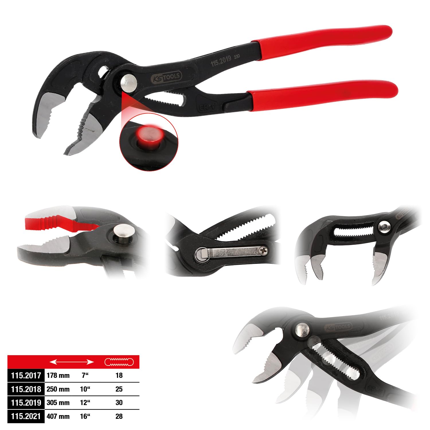 KS Tools 115.2017 Wasserpumpenzange, 178 mm 2