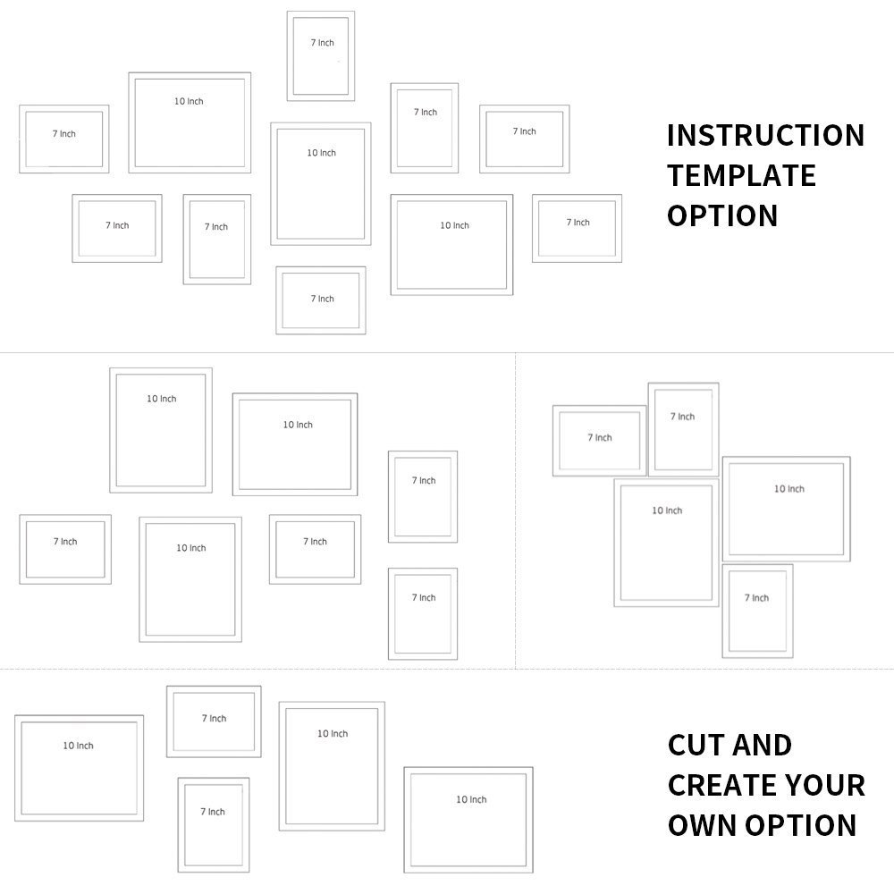 WOOD MEETS COLOR Picture Frames with Really Glass Photo Frames Set of 11 Wall Mounting Collage Frames Eco-Friendly Family Photo Frame (White)