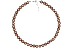 iSPECIAL Colorful Glass Bead & Pearl Choker Necklace Statement Jewelry for Women Long String of Pearls Necklace Fake Pearl Necklaces