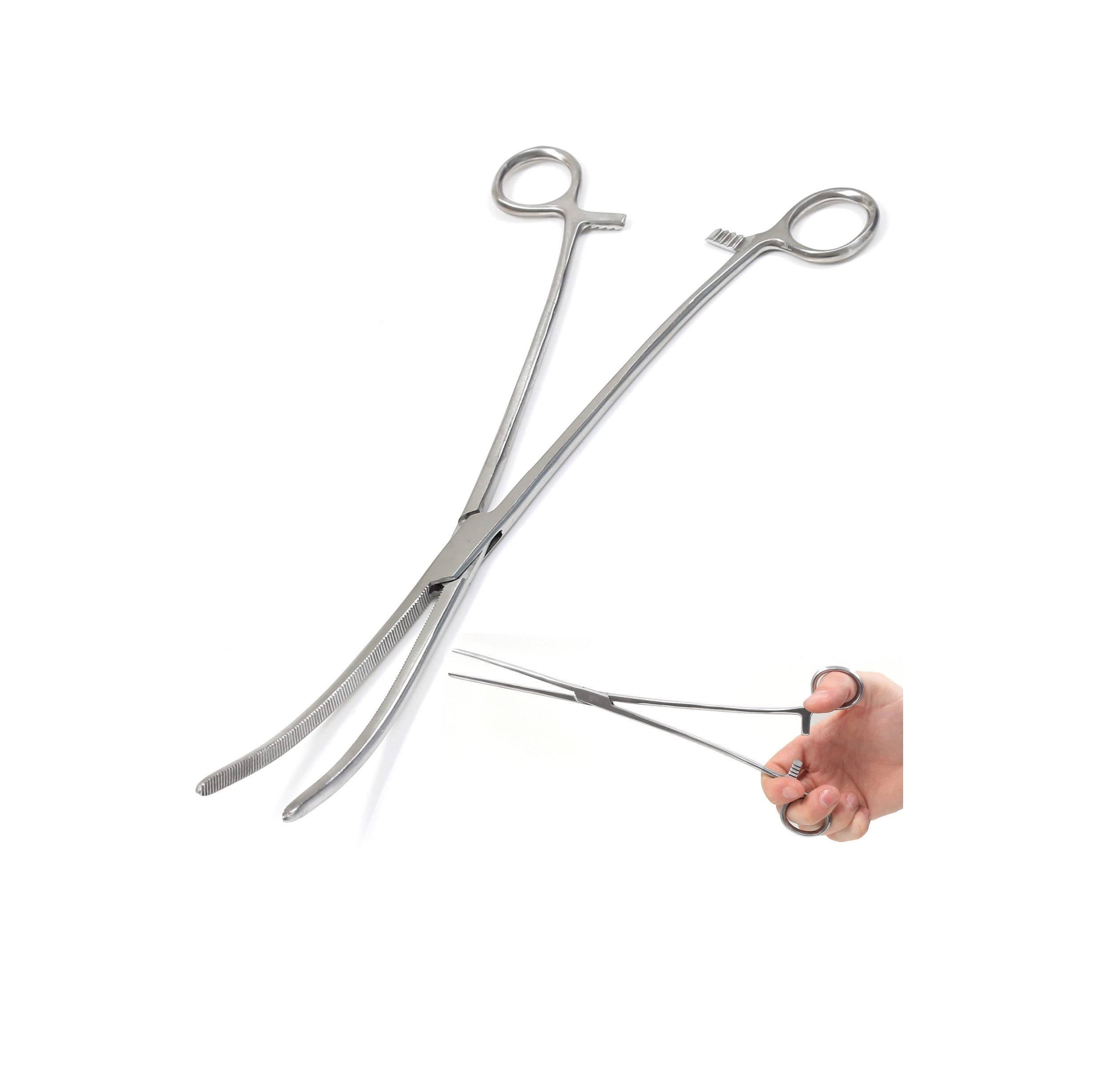 Panther Surgical 12 Inch Curved Stainless Steel Copping Crafting Sea Carp Fly Fish Remover Fishing Pliers Forceps