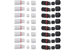 ThtRht 16 Set RJ45 Plug Waterproof Cap Protector Outdoor Ethernet Weatherproof End Cover for PoE Combiner Splitter Adapter In