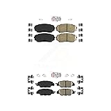 AmeriBRAKES Front Rear Ceramic Disc Brake Pads Kit