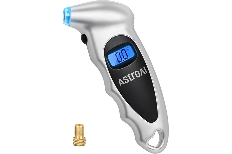 AstroAI Tire Pressure Gauge Digital 0-150PSI (Accurate in 0.1 Increments), 4 Settings Stocking Stuffers for Car Truck Bicycle