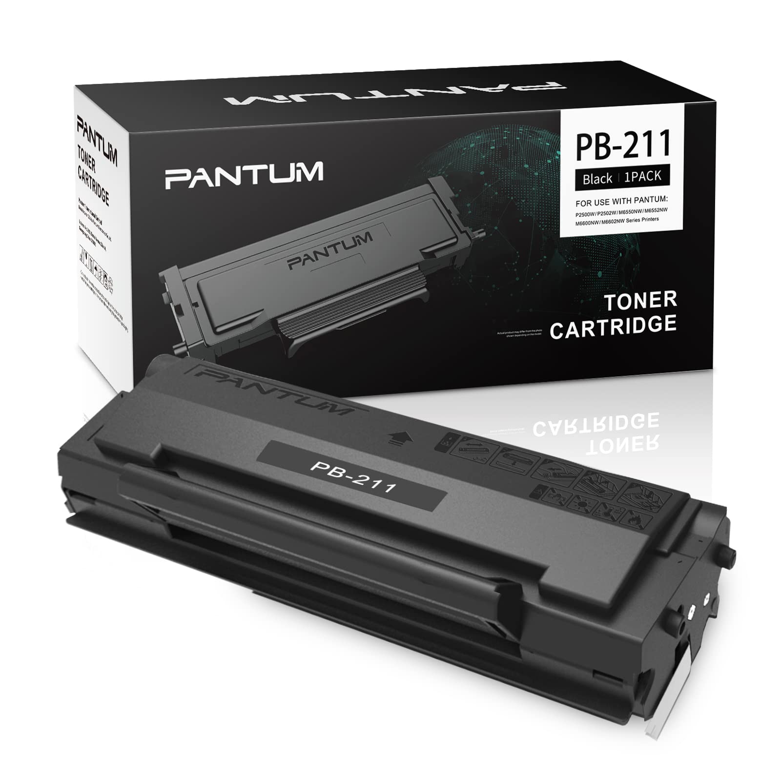 Photo 1 of PANTUM PB-211 Toner Cartridge Black P2500W, P2502W, M6550NW, M6600NW, M6552NW, M6602NW (1 Pack)