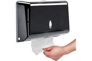 AIFUSI Paper Towel Dispensers, Commercial Toilet Tissue Dispensers Wall Mount Paper Towel Holder C-Fold/Multifold Paper Towel Dispenser for Bathroom, Kitchen(Black)