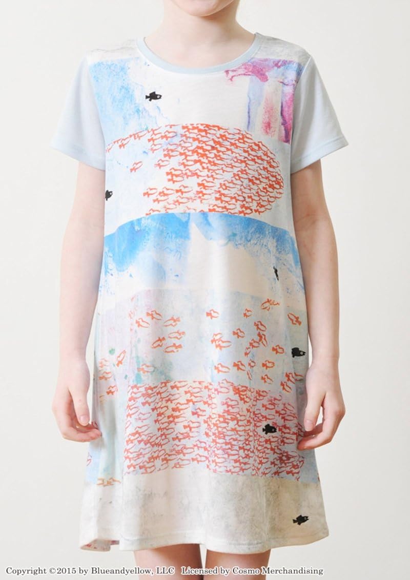 Amazon グラニフ Graniph レオレオニ ラウンドネック 半袖 ワンピース スイミー ボーダー ライト ブルー 90 ワンピース チュニック 通販