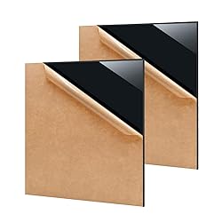 Eszeoee 2 Pack 12'' x 12'' Opaque Black Acrylic
