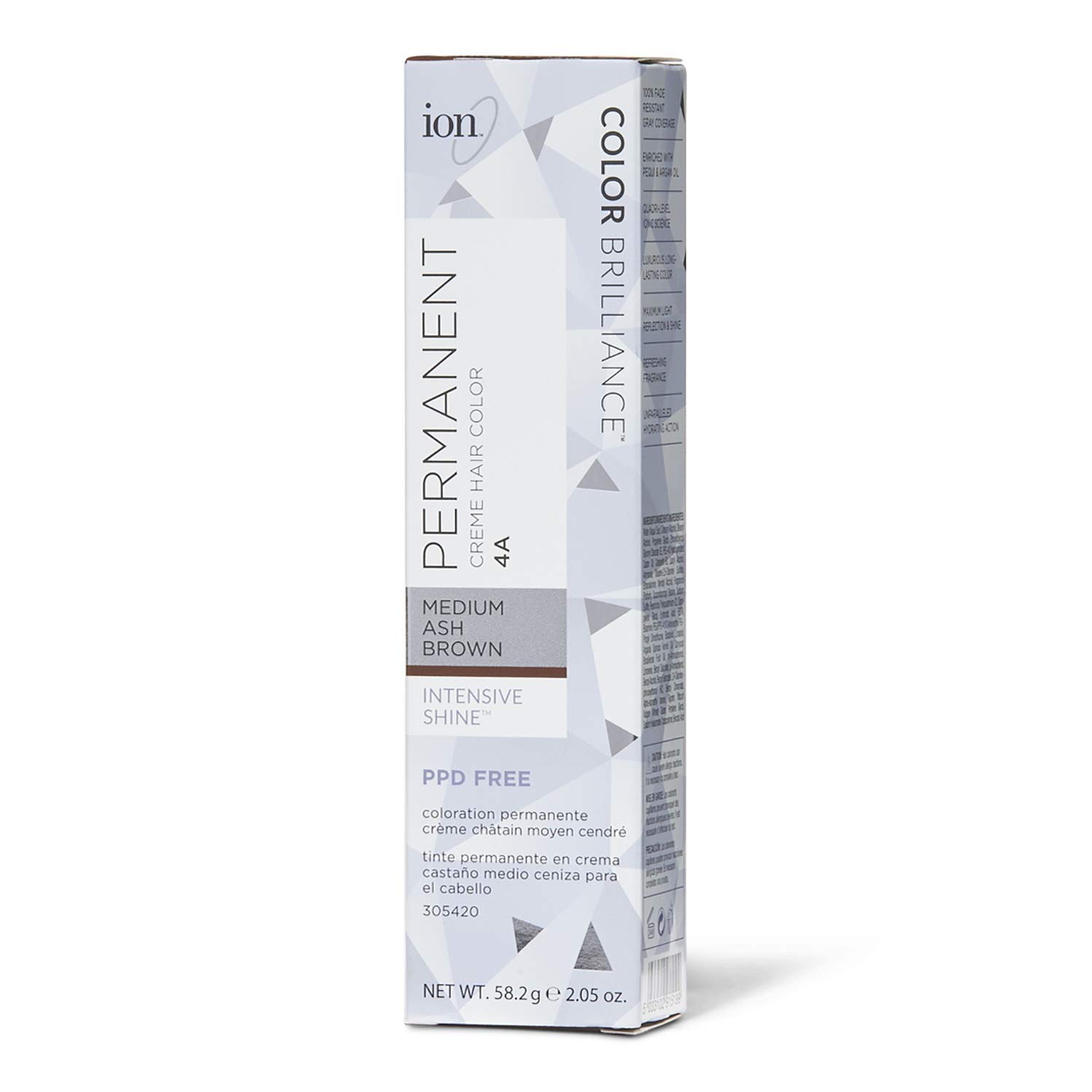 Amazon Com Ion 4a Medium Ash Brown Permanent Creme Hair Color 4a