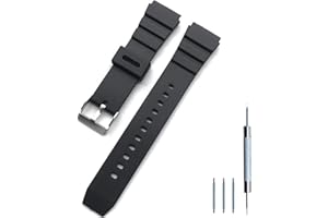 Replacement Band for Casio CA-53W Calculator Watch, Soft TPU Strap Waterproof Wristband for CA53 Digit Data Bank Bracelet Wat
