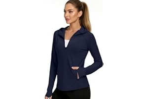 Women's Sun Shirt UPF 50+ Sun Protection Hoodie for Hiking Surfing Running Quick Dry Rash Guard with Thumb Hole