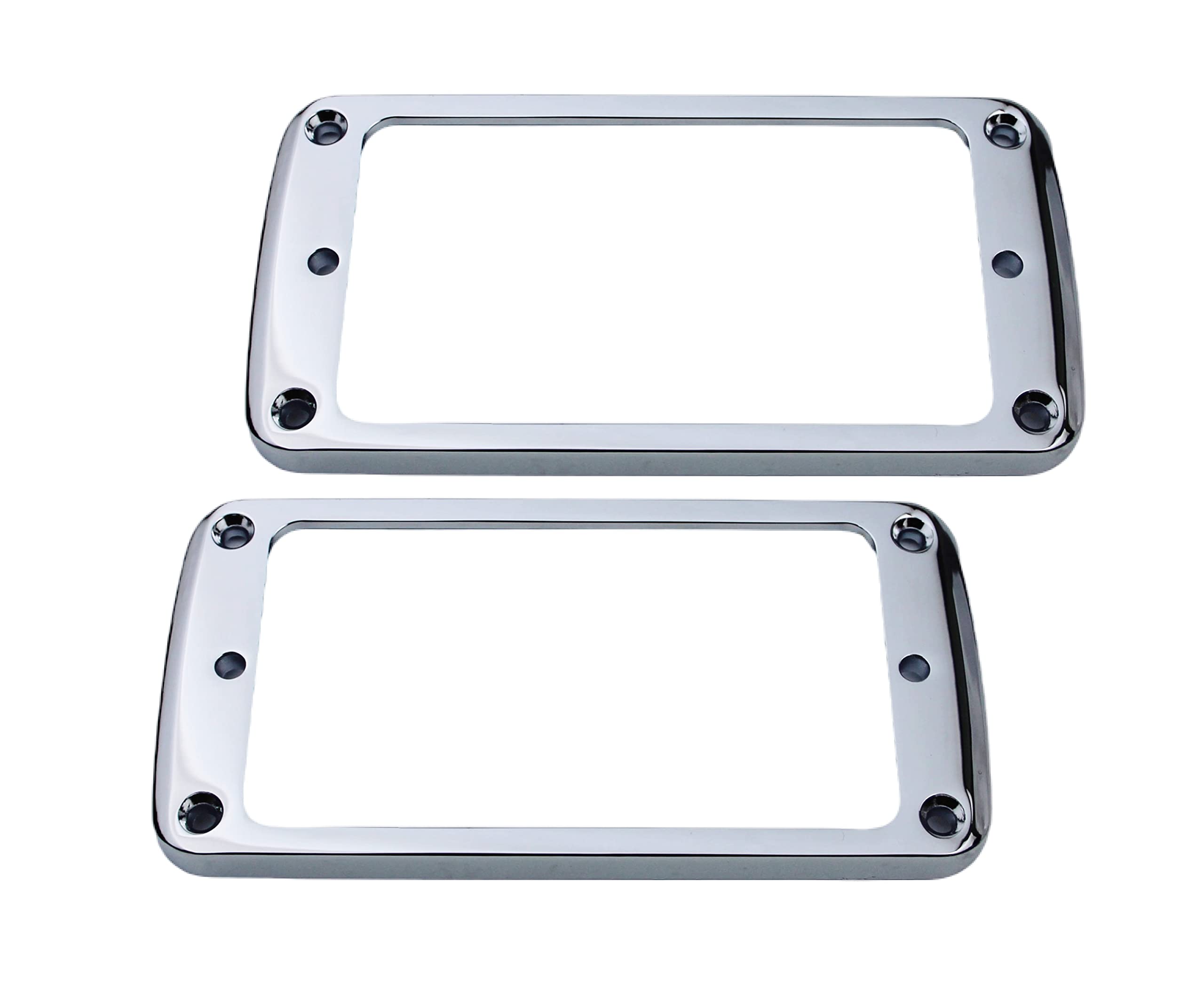 Guyker Metal Flat Humbucker Cover, Pickup Mounting Ring Set - Bridge Neck Pickups Frame Replacement Part for Electric Guitar or Precision Bass(2PCS, PR005 Chrome) — image 1