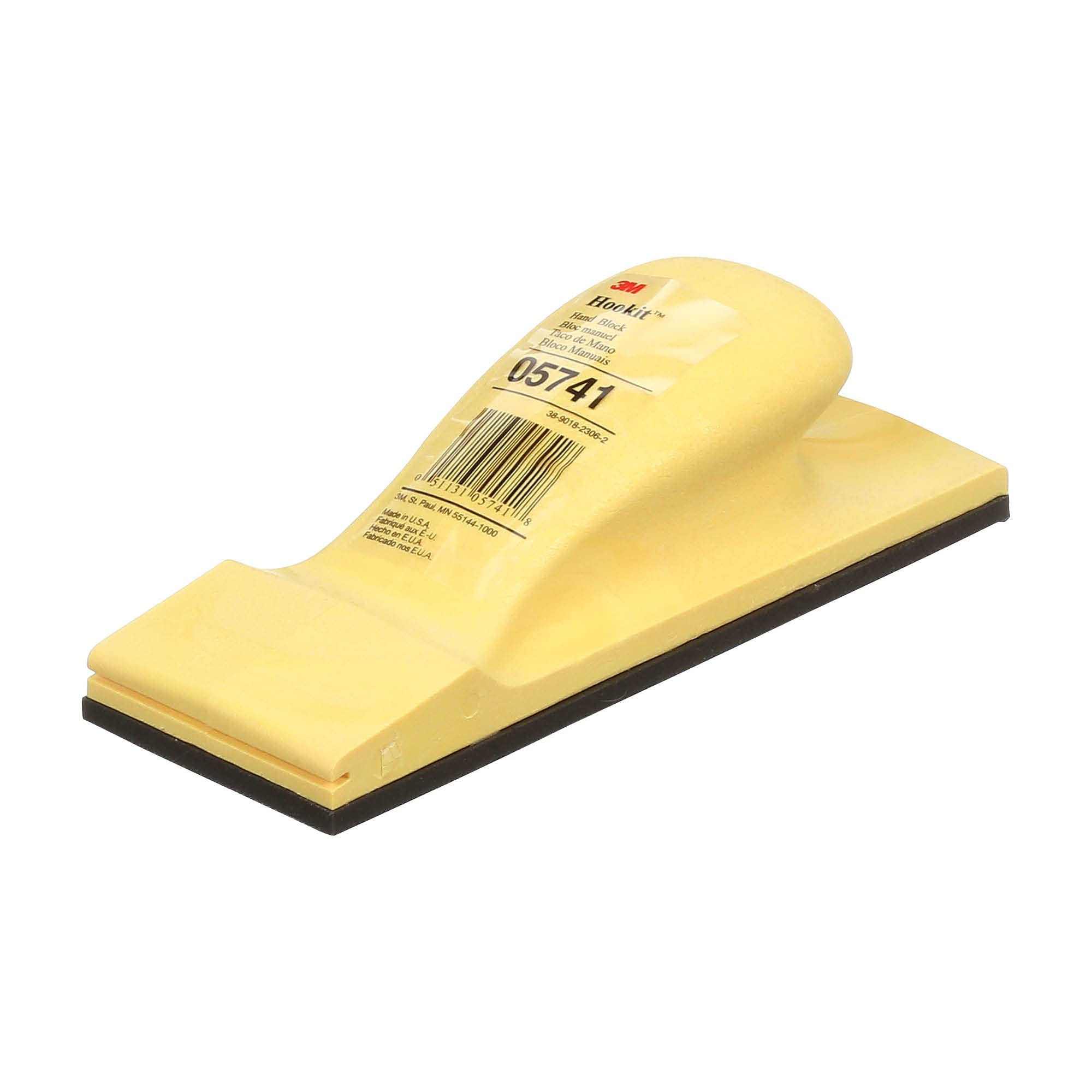 3M Hookit Hand Block 05741, 2-3/4 in x 7-3/4 in, Flat Sanding, Fast Change Out