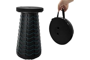 Coideal Retractable Folding Stool Upgraded, Portable Lightweight Collapsible Stool Telescoping Chair Seat Adjustable Height with Load 400 lbs for Adult Camping Travel Fishing Outdoor