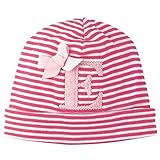 Mudpie Baby Girl's Initial Newborn Hat