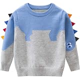HUAER& Boys' Cute Dinosaur Print Cotton Sweatshirt - Soft Long Sleeve Pullover For Toddlers & Kids - View #4
