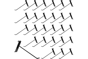 PYBTOOL 8 Inch Gridwall Hooks, Grid Panel Hanging Hooks for Retail, Home, and Workspace Organization, Displays, and Storage Solutions(40Pack,Black)…
