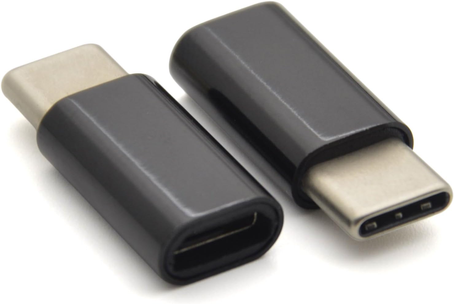 USB Type C Adapter 2 Pack,Aluminum USB C to Micro USB Female Adapter Data Sync and Charge,USB C Convert Connector for Samsung Galaxy S8,MacBook Pro,Google Pixel,Nintendo Switch,LG G6 v20,Oneplus,Dell