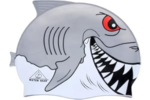 Water Gear Silicone Adult Swim Cap - Flexible Unisex Waterproof - Great for Short and Long Hair - Improve Your Performance - Women Men and Teens -Triathlon Swimmers and Athletes