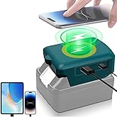 AMZISCONV Cordless Wireless Charging for Cell Phones,Compatible with Makita 18V Lithium Battery,USB Charger Adapter for Samsung for Android for iPhone