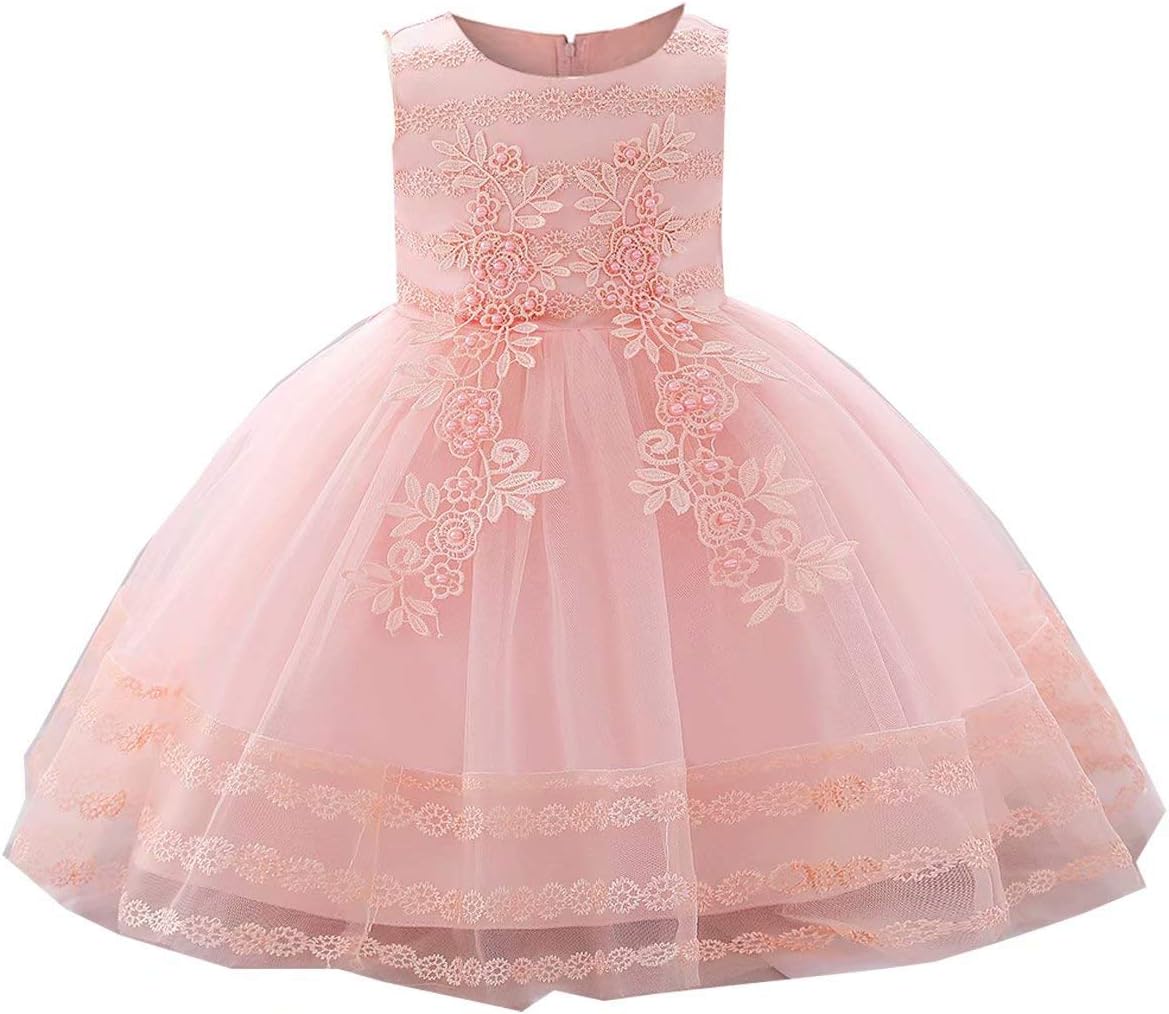 Baby Girls Dresses Wedding Party Formal Kids Baby Princess Tutu Flowers Gown
