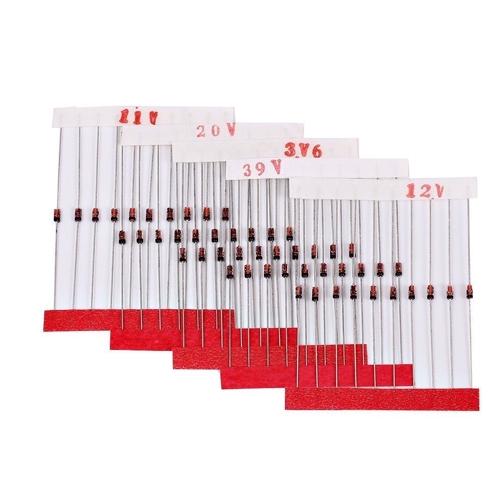 DollaTek 300Pcs (2V ~ 39V) 30 values 1/2W 0.5W Zener Diode set mixed assortment KIT