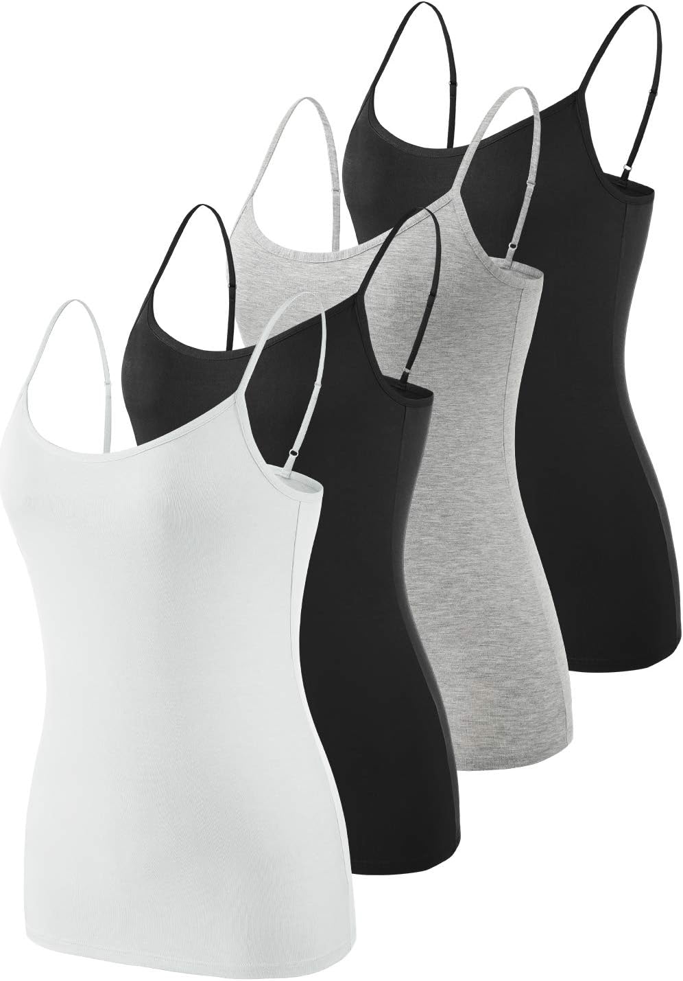 Vislivin Women's Basic Solid Camisole Adjustable Spaghetti Strap Tank Top