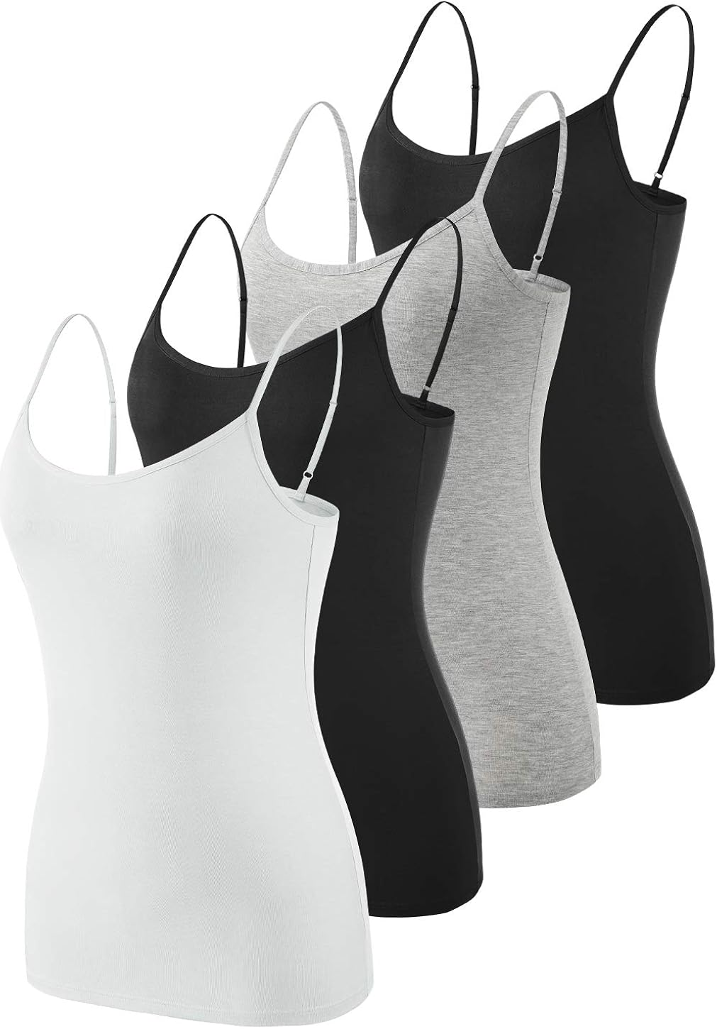 Vislivin Women's Basic Solid Camisole Adjustable Spaghetti Strap Tank Top at  Women’s Clothing store